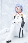 ayanami_rei blue_hair bodysuit cosplay hair_pods nakko neon_genesis_evangelion plugsuit rating:Safe score:2 user:nil!