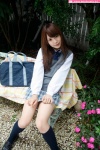 blouse bookbag kneesocks manami_sato pleated_skirt school_uniform skirt sweater_vest rating:Safe score:0 user:nil!