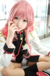 cosplay pantyhose pink_hair revolutionary_girl_utena saya socks tenjou_utena uniform rating:Safe score:2 user:nil!