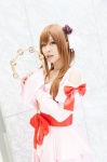 asahina_mikuru cosplay dress flower headdress narihara_riku suzumiya_haruhi_no_yuuutsu tambourine tiered_skirt rating:Safe score:0 user:pixymisa
