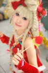 blonde_hair braids camisole cosplay hairbow lollipop miniskirt original santa_costume skirt tsugihagi_mishin rating:Safe score:0 user:nil!