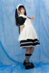 apron costume dress hairband kneehighs lenfried lenfriedom!_type_d maid maid_uniform striped twintails rating:Safe score:1 user:nil!