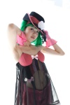 bows corset cosplay erigawa flower gloves green_hair hat lingerie macross macross_frontier microphone ranka_lee shorts rating:Safe score:0 user:pixymisa