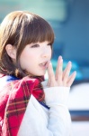 aki_(iv) anegasaki_nene cosplay love_plus sailor_uniform scarf school_uniform sweater rating:Safe score:0 user:pixymisa