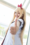 blonde_hair cosplay hairbow school_uniform sumika toshino_kyoko yuruyuri rating:Safe score:0 user:pixymisa