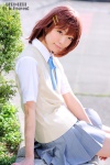 blouse cosplay hirasawa_yui k-on! natsuki_(iii) pleated_skirt school_uniform skirt sweater_vest rating:Safe score:3 user:nil!