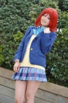 blazer blouse cosplay koike love_live!_school_idol_project nishikino_maki pleated_skirt red_hair school_uniform skirt sweater_vest rating:Safe score:2 user:nil!