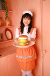 apron burger costume kyan_chiaki serving_tray thighhighs waitress rating:Safe score:1 user:nil!