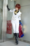 boots cape code_geass cosplay crossplay gloves kururugi_suzaku red_hair saya uniform rating:Safe score:0 user:nil!