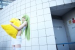 cc cheese-kun code_geass cosplay croptop green_hair houtou_singi pantyhose shorts stuffed_animal rating:Safe score:0 user:nil!