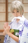 blonde_hair book cosplay crossplay natsume_takashi natsume_yuujinchou natumiya_renzu paper robe shirt trousers rating:Safe score:0 user:pixymisa