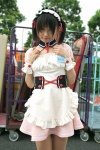 apron asahina_mikuru cosplay hair_ribbons matsunaga_ayaka suzumiya_haruhi_no_yuuutsu waitress waitress_uniform rating:Safe score:0 user:nil!