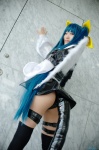 ass bikini_bottom cosplay dizzy guilty_gear hairbow jacket pantyhose swimsuit tail thighhighs twintails wings yui rating:Safe score:2 user:nil!