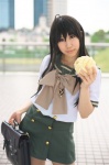 ahoge bookbag cosplay melon_bread pleated_skirt sailor_uniform saki school_uniform shakugan_no_shana shana skirt rating:Safe score:0 user:nil!