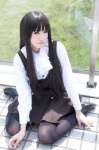 blouse cosplay inu_boku_secret_service jumper mizusa shirakiin_ririchiyo thighhighs rating:Safe score:2 user:pixymisa