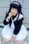 aiba_ai blue_hair cardcaptor_sakura cosplay daidouji_tomoyo hairband pleated_skirt sailor_uniform school_uniform skirt socks rating:Safe score:0 user:nil!