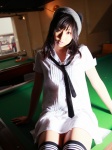 beret dress koizumi_maya not_guilty pool_table thighhighs tie rating:Safe score:0 user:nil!