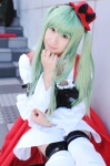 cc code_geass cosplay garters green_hair hat natsuki ruffles thighhighs twintails rating:Safe score:0 user:nil!