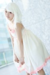 bakemonogatari cosplay dress pantyhose sengoku_nadeko sheer_legwear white_hair yachika rating:Safe score:0 user:nil!