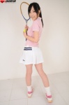 hamada_yuri pleated_skirt polo ponytail skirt socks tennis_racket rating:Safe score:1 user:nil!