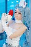 ayata blue_hair choker cosplay dress elbow_gloves gloves gun hatsune_miku project_diva twintails vocaloid rating:Safe score:0 user:nil!