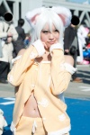 animal_ears bakemonogatari blouse cat_ears cosplay hanekawa_tsubasa riku_(iii) trousers white_hair rating:Safe score:0 user:pixymisa