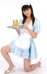 apron costume hairband hamada_shouko serving_tray waitress waitress_uniform rating:Safe score:1 user:nil!