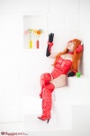 bodysuit choker cleavage cosplay elbow_gloves gloves hair_pods leggings neon_genesis_evangelion red_hair red_solitude_type_two saku soryu_asuka_langley twintails rating:Safe score:0 user:nil!