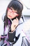 akemi_homura blouse cosplay glasses hairband miniskirt puella_magi_madoka_magica skirt twin_braids yaya rating:Safe score:1 user:nil!