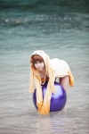 beach_ball bikini blue_eyes hizuki_yuuki hoodie hoodie_ears necklace swimsuit rating:Safe score:2 user:pixymisa