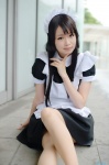 akiyama_mio apron cosplay dress hairband kii_anzu k-on! maid maid_uniform pantyhose rating:Safe score:2 user:nil!