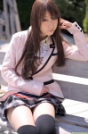 blazer blouse dgc_0976 pleated_skirt school_uniform skirt sweater_vest tanaka_natsuko thighhighs zettai_ryouiki rating:Safe score:0 user:nil!