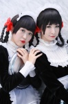 apron cosplay dress hairband maid maid_uniform makise_anji tagme_character tagme_series tsugihagi_mishin twin_braids rating:Safe score:0 user:nil!