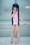 blue_hair cosplay k-on! nakano_azusa orange_eyes swimsuit twintails yunoru_keika rating:Safe score:3 user:pixymisa
