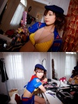 beret bra cellphone costume nakagawa_shoko open_clothes police_uniform policewoman polka_dots rating:Safe score:1 user:nil!