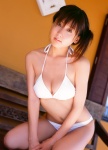 bikini body_conscious cleavage fukunaga_china side_ponytail swimsuit rating:Safe score:1 user:nil!