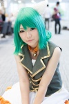 animal_ears bell choker cosplay dress green_hair gumi petticoat shiwa_makoto vest vocaloid rating:Safe score:1 user:pixymisa