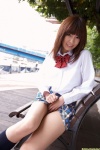 blouse dgc_0901 kneesocks mashiro_ann pleated_skirt school_uniform skirt skirt_lift rating:Safe score:0 user:nil!