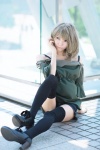 blonde_hair camisole cosplay denim idolmaster idolmaster_cinderella_girls shorts takagaki_kaede tatsuki_(ii) thighhighs rating:Safe score:4 user:nil!