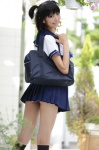 black_rock_shooter_(world) bookbag cosplay kneesocks kuroi_mato necoco panties pleated_skirt pray sailor_uniform school_uniform skirt twintails rating:Safe score:1 user:nil!