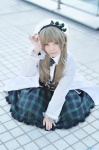 beret blonde_hair blouse cosplay jacket no-rin skirt suzuki_akari vest yukako rating:Safe score:0 user:nil!