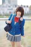 blazer blouse bookbag cosplay hakuouki hakuouki_zuisouroku_twin_pack moeka pleated_skirt ponytail school_uniform skirt sweater_vest yukimura_chizuru rating:Safe score:0 user:nil!