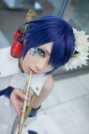 blue_hair cosplay crossplay detached_sleeves dress_shirt houtou_singi kaito pipe trousers vocaloid rating:Safe score:0 user:Kryzz
