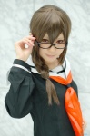 braid cosplay durarara!! glasses kanna_(ii) orihara_kururi sailor_uniform school_uniform rating:Safe score:0 user:nil!