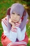 cosplay hiiragi_kagami lucky_star minami_aika pleated_skirt purple_hair sailor_uniform school_uniform skirt twintails rating:Safe score:0 user:nil!