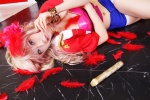 bustier cosplay lingerie macross macross_frontier microphone multi-colored_hair sachi_budou shawl sheryl_nome shorts rating:Safe score:0 user:nil!