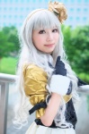 blouse cosplay gloves hairband hinomura_uta idolmaster pleated_skirt shijou_takane silver_hair skirt rating:Safe score:0 user:nil!