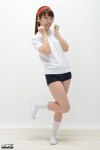 4k-star_056 buruma gym_uniform hairband ponytail shiraishi_mizuho shorts socks tshirt rating:Safe score:1 user:nil!