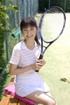fumina_hara miniskirt ponytail skirt tennis_racket tshirt rating:Safe score:0 user:nil!