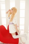 blonde_hair cape cosplay deep_rabbit dress macross macross_frontier macross_frontier:_itsuwari_no_utahime saku sheryl_nome thighhighs zettai_ryouiki rating:Safe score:0 user:nil!